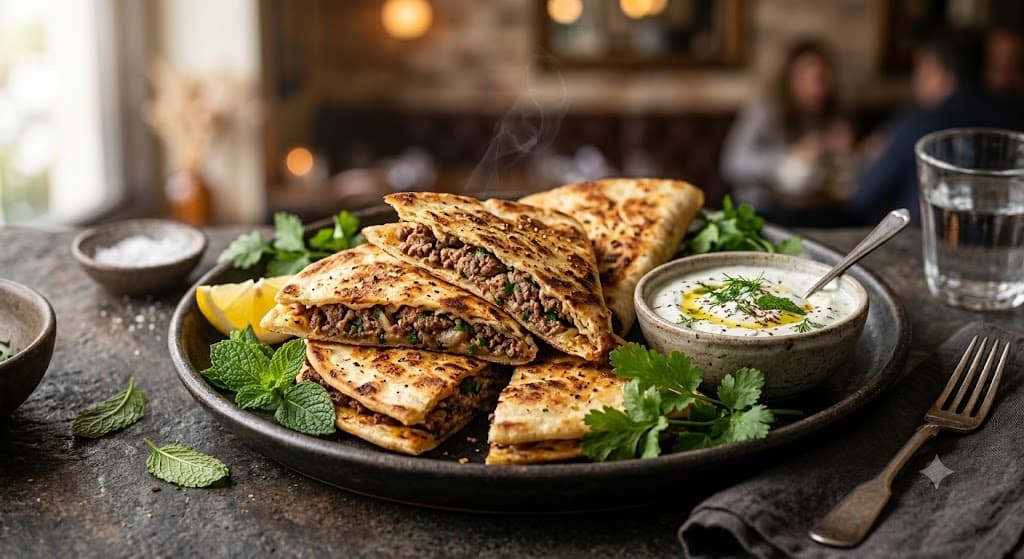 Grilled arayes stuffed pita